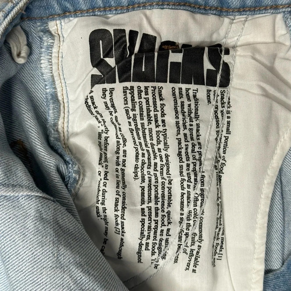 Mother Snacks Double Pleated Fun Dip Short Fray Denim Shorts. Sz: 25 - Picture 8 of 13